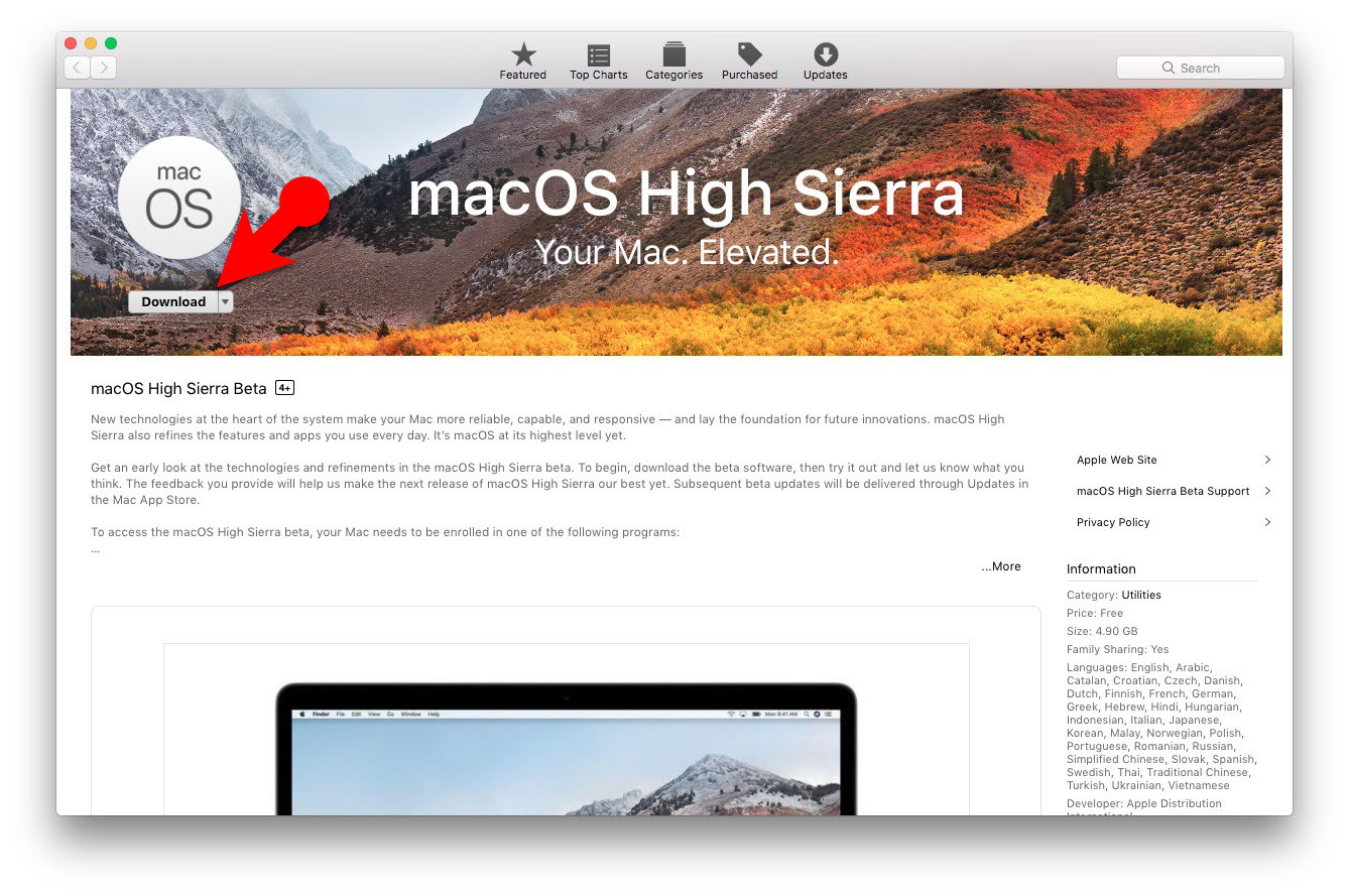Mac Os 10 High Sierra Download